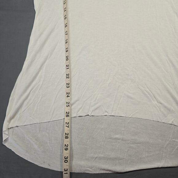 Freeloader White Shirt Tee NEW Grunge Raw Hem Short Sleeves Scoop Neck Women's S - Picture 7 of 13